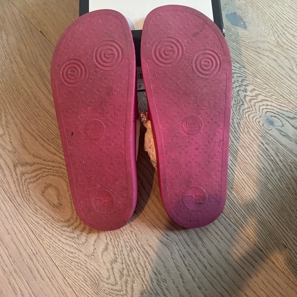 GUCCI Pursuit Rubber Slides Pink - Picture 7 of 10